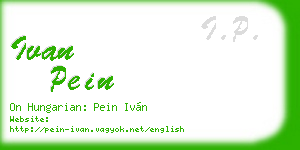 ivan pein business card
